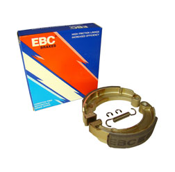 SET EBC-Bremsbacken ø124 mm - mit Bremsbackenfeder + Sicherungsscheiben