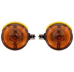 Paar Blinkleuchten, vordere - rund - 8580.23 - Lichtaustritt: Orange - Blinkeraufnahme 10 mm