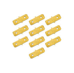 SET 10 Stück Doppel-Flachanschlußstücke - Flachsteckverbinder unisoliert - f. Kabelschuh 6,3 mm - E Kenn-Nummer 149.141.1