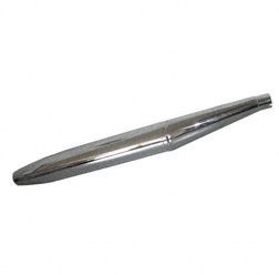 Auspuff zweiteilig in Zigarrenform kurz, L=800mm, D=35mm, verchromt - für ES150