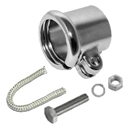 Klemmschelle zum Auspuff - mit Wulst - kompl. mit Kleinteilen - SR1, SR2, KR50/51, SR4-1