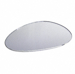 Spiegelglas links (Niere - rund) - passend für MZ, IWL und