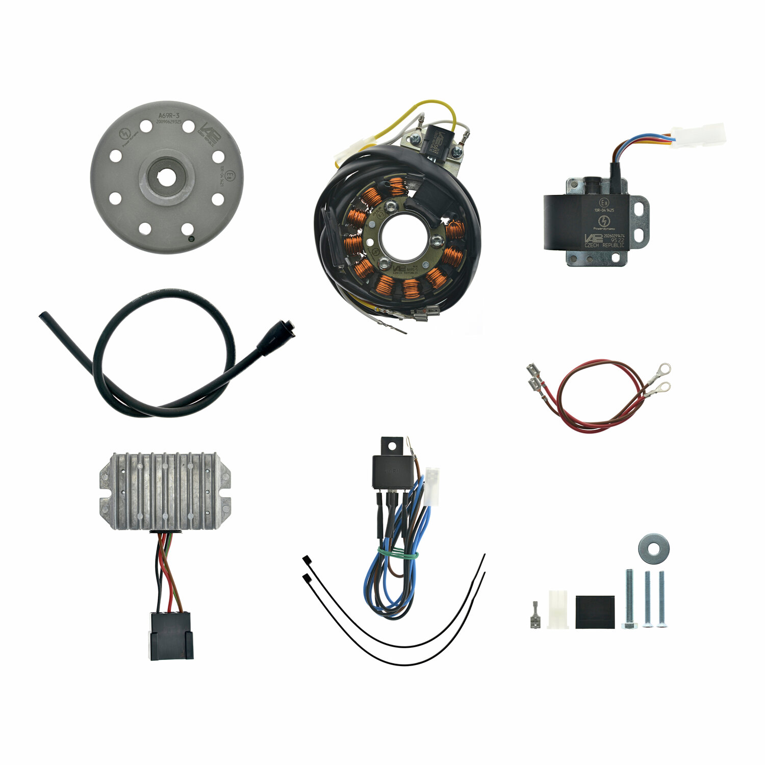Lichtmagnetzündanlage 12V 150W mit integrierter vollelektronischer Zündung für TS250 (4.Gang) und TS250/1 (5. Gang)