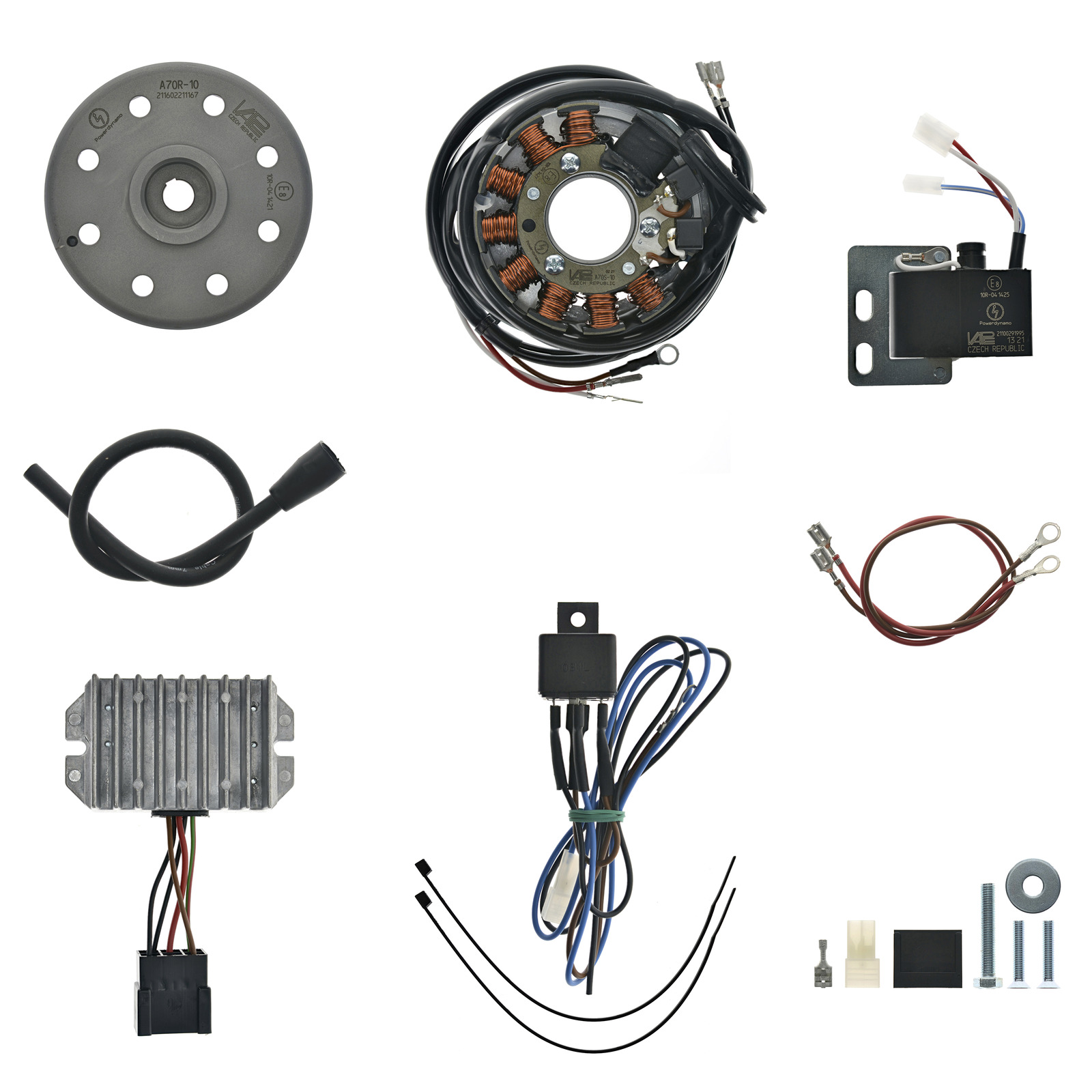 Lichtmagnetzündanlage 12V 100W Gleichstrom mit integrierter vollelektronischer Zündung für Roller Ludwigsfelde (Pitty, SR56, SR59, TR150)
