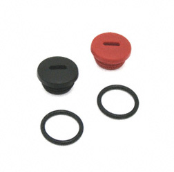 SET Verschlussschraube schwarz/rot inkl. 2x O-Ring - zum Kupplungsdeckel - für S51, S53, S70,S83, SR50, SR80, KR51/2