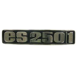 Kotflügelemblem, Plakette/ Zeichen für ES250/1 - Metall - gewölbt