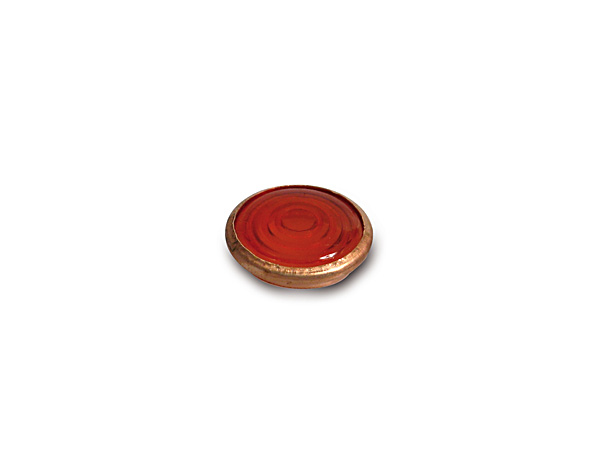 Glas für Kontrollleuchte rot (Auge rot PVC mit Kupfer-Fassung) Ø16mm AWO