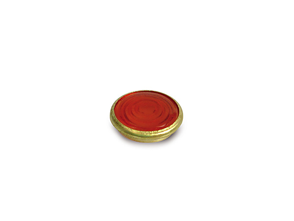 Glas für Kontrollleuchte rot (Auge rot PVC mit Messing-Fassung) Ø16mm AWO